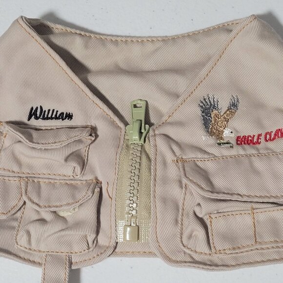 Build a Bear Outfit Eagle Claw Vest Chino Shorts High Top Canvas Sneakers BAB - Picture 3 of 6